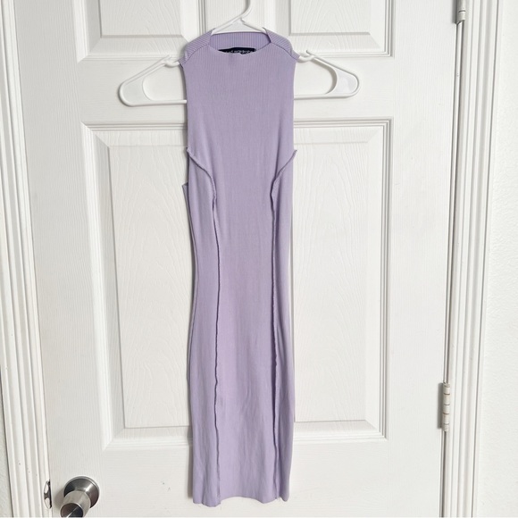 Naked Wardrobe | NWOT Lilac Snatched & Sexy Sleeveless Body Con Dress Size M - Picture 2 of 7
